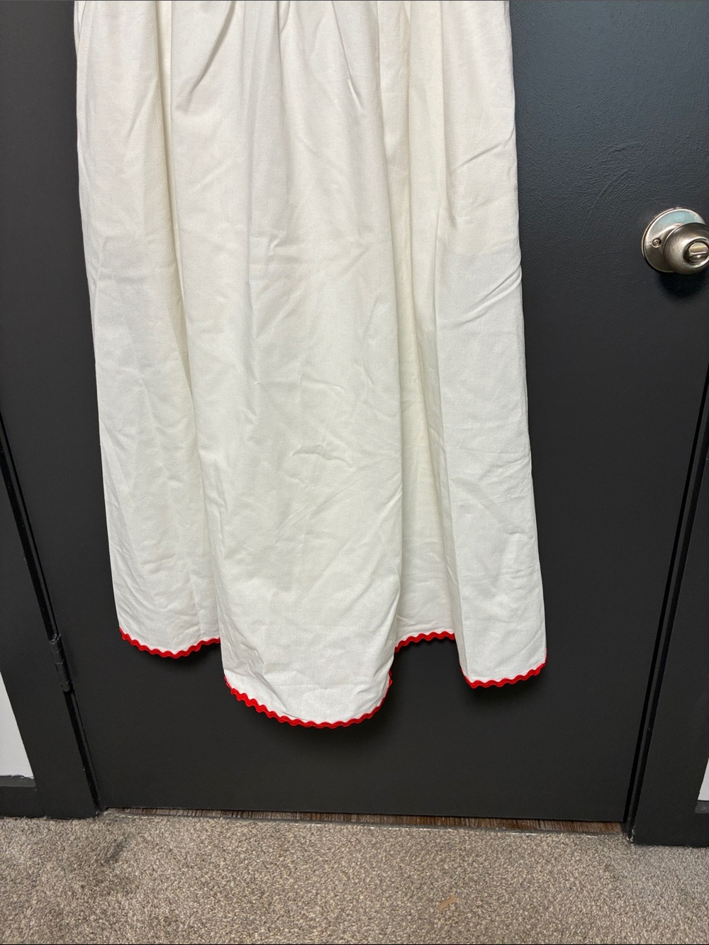 NWT Avara White Contrast Trim Midi Dress Sz S - Picture 6 of 9
